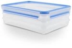 EMSA Clip & Close Frischhaltedosen-Set, rechteckig, 3 x 1 L, Aufschnittboxsystem mit