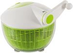 Salatschleuder 26 cm, weiss/gr&uuml;n - mit Stopptaste auf dem Deckel