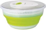 Emsa Basic Faltbare Salatschleuder, kunstoff, transparent/gr&uuml;n, 4 Liter