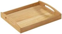 Zassenhaus Tablett aus Gummibaumholz in der Farbe Braun, Ma&szlig;e: 44cm x 36cm x...