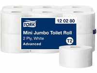 Tork 120280 Mini Jumbo Toilettenpapier in Advanced Qualität für das Tork T2...