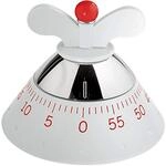 Alessi Kitchen Timer, K&uuml;chentimer aus thermoplastischem Harz, wei&szlig;, 10,5cm,...
