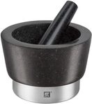 ZWILLING Spices, M&ouml;rser mit St&ouml;&szlig;el aus Granit, rund &Oslash; 11 cm, Schwarz-Silber