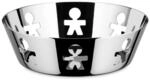 Alessi Girotondo |AKK03 Designkorb mit dekoriertem Rand, Edelstahl, poliert