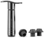 Le Creuset, Weinpumpen-Set inkl. 3 Verschl&uuml;ssen, Weinkonservierung, Black Metal,