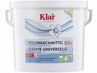 Klar Vollwaschmittel ohne Duft 4,4kg I Umweltfreundliches Waschpulver für...