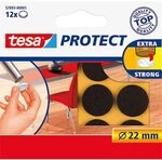 tesa&reg; Protect Filzgleiter, rund, braun, &Oslash;22mm/57893-00001-00 rund 12 Durchmesser
