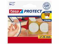 Tesa Protect Filzgleiter, rund, Ø26mm, weiß, 9 Stück