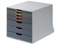 Durable Schubladenbox A4 (Varicolor) 7 Fächer, mit Etiketten zur Beschriftung,