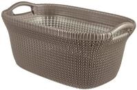 Curver 03677-X59-00 Strickoptik 40 L W&auml;schebox, Plastik, Harvest braun, 59,5 x 38,5