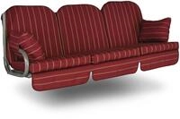 ANGERER Deluxe Schaukelauflage Faro, Rot, 3-Sitzer