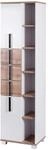 Schildmeyer Hochschrank Luca 701153, wei&szlig; glanz/Eiche Landhaus,...