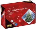 Idena 8325068 - LED Lichterkette mit 200 LED bunt, mit 8 Stunden Timer Funktion und