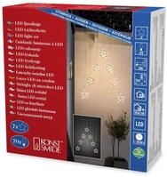 Konstsmide LED Lichtervorhang mit 7 Sternensilhouetten, Ma&szlig;e Sterne: B: 18 cm, H: