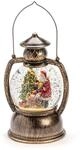 Konstsmide 3497-000 LED Kugellaterne Weihnachtsmann, mit 5h Timer , wassergef&uuml;llt,