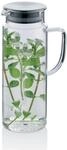 kela Wasserkrug 1 Liter PITCHER, Glaskaraffe mit Deckel, 2 Ausguss-&Ouml;ffnungen,