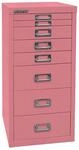 BISLEY MultiDrawer, 29er Serie, DIN A4, 8 Schubladen, Metall, 601 Pink, 38 x 27.9 x