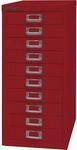BISLEY MultiDrawer, 29er Serie, DIN A4, 10 Schubladen, Metall, 670 Kardinalrot, 38 x