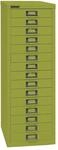 BISLEY MultiDrawer, 39er Serie, DIN A4, 15 Schubladen, Metall, 604 Gr&uuml;n, 38 x 27.9 x
