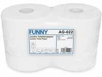 Funny Jumbo - Toilettenpapier 2 lagig hochweiß, Durchmesser circa 25 cm, 1er...