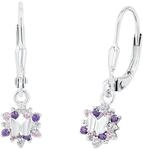 Prinzessin Lillifee Kinder-Ohrh&auml;nger M&auml;dchen 925 Silber Schmetterlinge Zirkonia