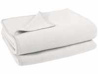 Zoeppritz Decke in der Farbe: Weiß, aus 65% Polyester, 35% Viscose hergestellt,