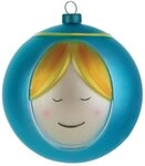 Alessi Madonna Weihnachtsbaumkugel aus mundgeblasenem Glas,handdekoriert, 9,0 x 9,0 x