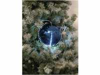 EUROPALMS LED Snowball 8cm, dunkelblau 5x | Hochwertige Kunststoffkugeln