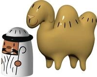 Alessi AMGI23SET Amir und Camelus kleine Statue