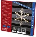 Konstsmide LED Acryl Schneeflocke, mit 6h Timer, 24 warm wei&szlig;e Dioden,