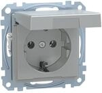 Schneider Electric Merten Schuko-Steckdose mit Klappdeckel, 1-fach,