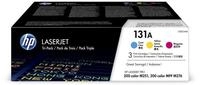 HP 131A (U0SL1AM) Multipack Original Toner cyan/magenta/gelb f&uuml;r HP LaserJet...