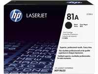 HP 81A (CF281A) Schwarz Original Toner für HP Laserjet Enterprise M604, M605d,...
