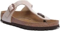 Birkenstock Classic Gizeh Birko-Flor 943871, Zehentrenner, Wei&szlig; (Graceful Pearl