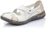 Rieker 46367, Damen Geschlossene Ballerinas, Wei&szlig; (Weiss/Grey), 36 EU (3.5 UK)