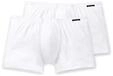 Schiesser Herren (2er Pack) Shorts Unterhose mit weichem B ndchen, Wei&szlig; (Weiss 100),