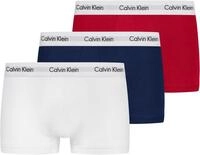 Calvin Klein Herren Boxershorts, 3 St&uuml;ck Low Rise Trunk,Blau, Rot, Wei&szlig;,L