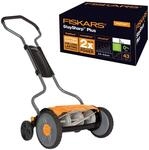 Fiskars Spindelm&auml;her, Rasenm&auml;her mit ber&uuml;hrungslosem Schneidesystem,