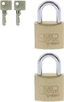 Burg W&auml;chter Vorh&auml;ngeschloss, 2er-Set, 5 mm B&uuml;gelst&auml;rke, 4 Schl&uuml;ssel, Duo 222 30