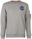 Alpha Industries Space Shuttle Sweater Sweatshirt f&uuml;r Herren Grey Heather