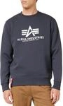 Alpha Industries Herren Basic Pullover Sweatshirt, Marine, M