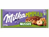Milka Nussini 1 x 270g I Großtafel I Alpenmilch-Schokolade I mit Waffel,