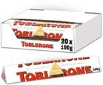 Toblerone Wei&szlig;e Schokolade, Mit Honig- & Mandelnougat, 100 g (20er-Pack) 