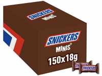 Snickers Minis Schokoriegel Großpackung | Schokolade, Erdnuss, Karamell | 150...