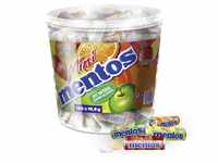 Mentos Mini Fruit Mix Bucket, Eimer mit 120 Mini-Rollen à 5 Frucht-Dragees,