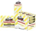 Fisherman's Friend Lemon, 24er Vorratsbox, Zitrone und Menthol Geschmack, zuckerfrei