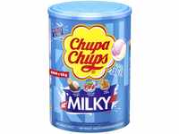 Chupa Chups Milky Lutscher-Dose, praktische Box mit 100 Lollis in 3 cremigen