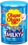 Chupa Chups Milky Lutscher-Dose, praktische Box mit 100 Lollis in 3 cremigen
