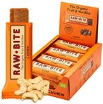 RAWBITE Riegel CASHEW I 12 weiche Bio Nuss-Riegel in Vorteilsbox I Datteln und