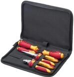 Wiha Werkzeug Set Mechaniker 6-tlg. in Tasche I Schraubendreher, Kombizange,